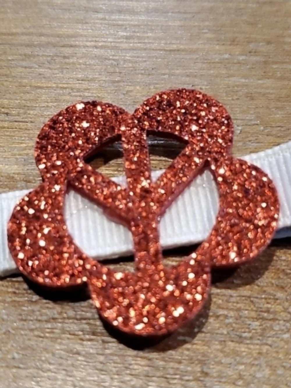 Shimmy Shimmy Inc Glitter Peace Sign Hair Clips Set of 6 Girls NWT